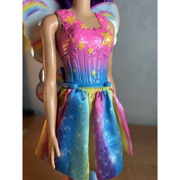 Barbie Dreamtopia Fairy Rainbow Cove FJC85 Purple Hair No Crown - Picture 3 of 6